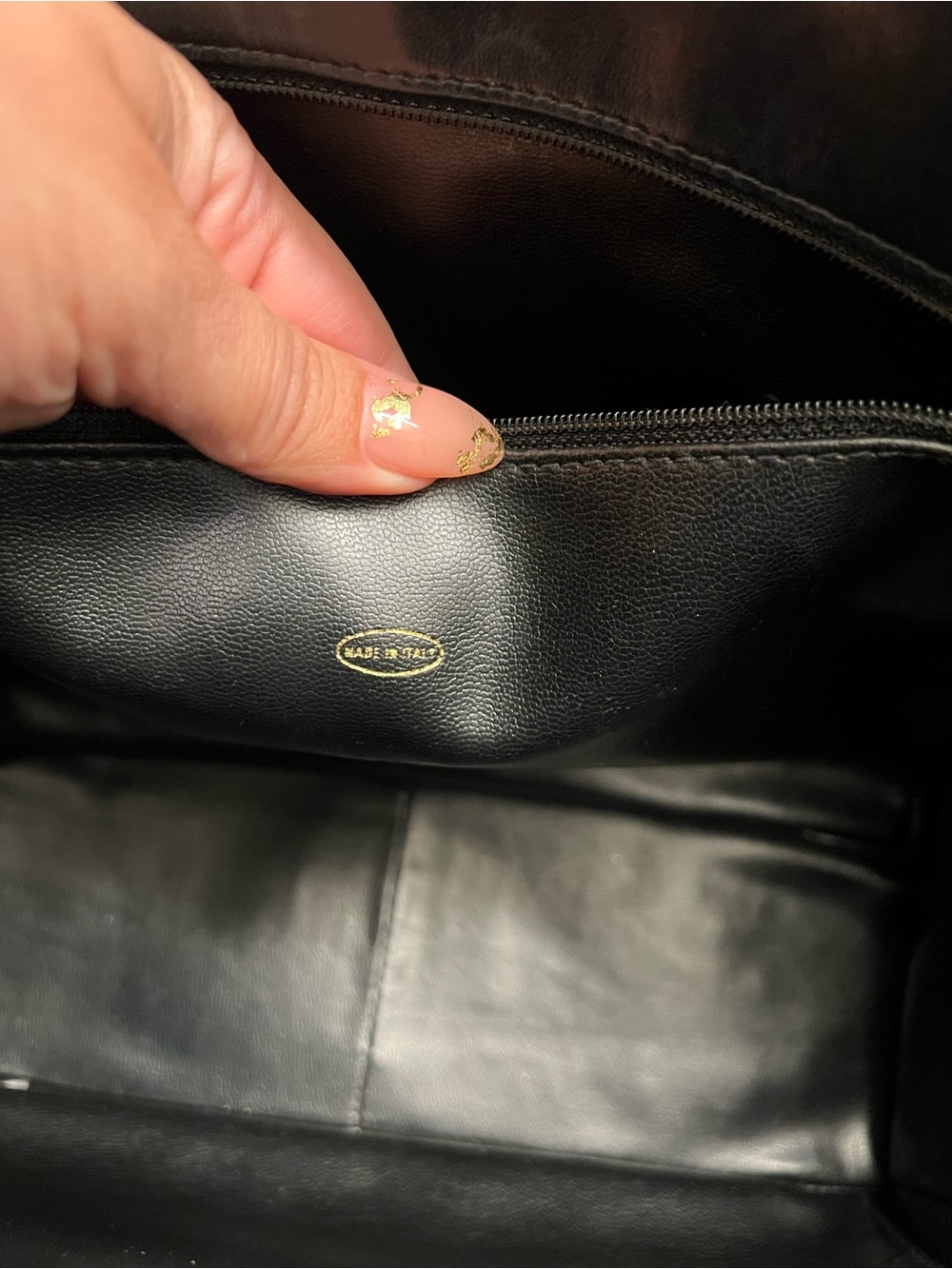 Vintage Chanel Quilted Matelasse CC Chain Shoulder Bag Dark Navy Lambskin - Picture 5 of 13